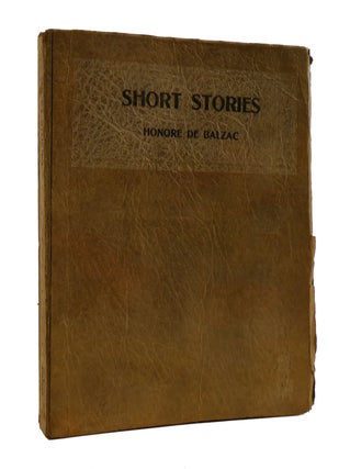 Item #186928 SHORT STORIES. Honore De Balzac