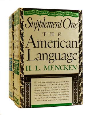 Item #187008 THE AMERICAN LANGUAGE, SUPPLEMENT I - II : An Inquiry Into the Development of...