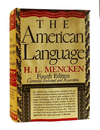 Item #187009 THE AMERICAN LANGUAGE : An Inquiry Into the Development of English in the United...