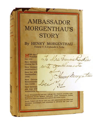AMBASSADOR MORGENTHAU'S STORY SIGNED. Henry Morgenthau.