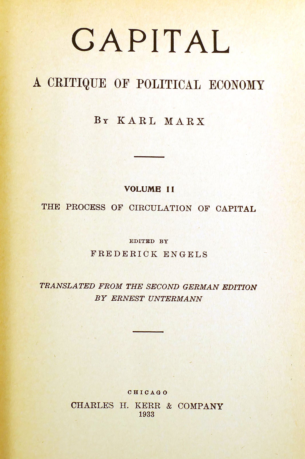 CAPITAL A CRITIQUE OF POLITICAL ECONOMY IN 3 VOLUMES Vol I Capital a critique of political economy in 3 volumes vol i