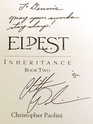 ELDEST, LIMITED EDITION; Inheritance Book Two Signed