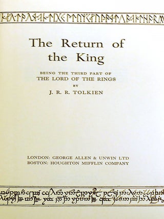 THE LORD OF THE RINGS - THE FELLOWSHIP OF THE RING, THE TWO TOWERS, THE RETURN OF THE KING