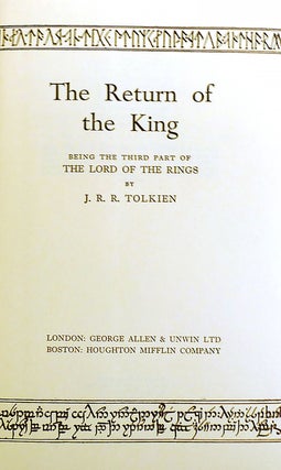 THE LORD OF THE RINGS - THE FELLOWSHIP OF THE RING, THE TWO TOWERS, THE RETURN OF THE KING