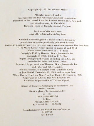 HARLOT'S GHOST; Signed