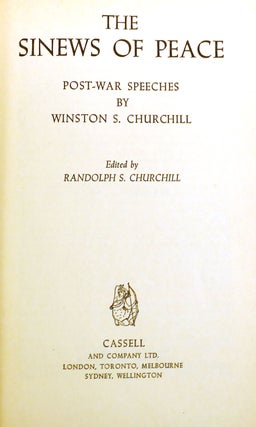 POST-WAR SPEECHES; Sinews of Peace, Europe Unite, in the Balance, Stemming the Tide, the Unwritten Alliance