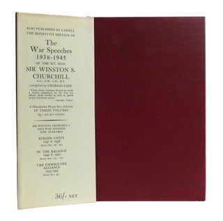 POST-WAR SPEECHES; Sinews of Peace, Europe Unite, in the Balance, Stemming the Tide, the Unwritten Alliance