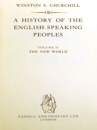 A HISTORY OF THE ENGLISH-SPEAKING PEOPLES 4 VOLUME SET