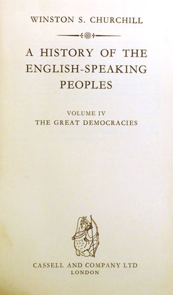 A HISTORY OF THE ENGLISH-SPEAKING PEOPLES 4 VOLUME SET