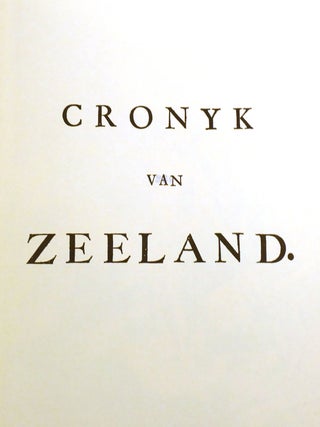 NIEUWE CRONYK VAN ZEELAND EERSTE DEEL