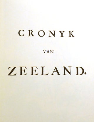 NIEUWE CRONYK VAN ZEELAND EERSTE DEEL