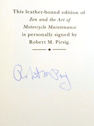 ZEN AND THE ART OF MOTORCYCLE MAINTENANCE; Easton Press Signed
