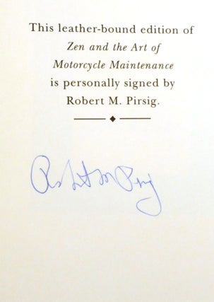 ZEN AND THE ART OF MOTORCYCLE MAINTENANCE; Easton Press Signed