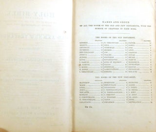 THE HOLY BIBLE CONTAINING THE OLD AND NEW TESTAMENTS; Translated out of the Original Tongues