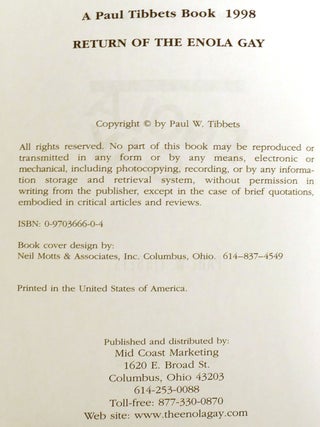 RETURN OF THE ENOLA GAY; Signed
