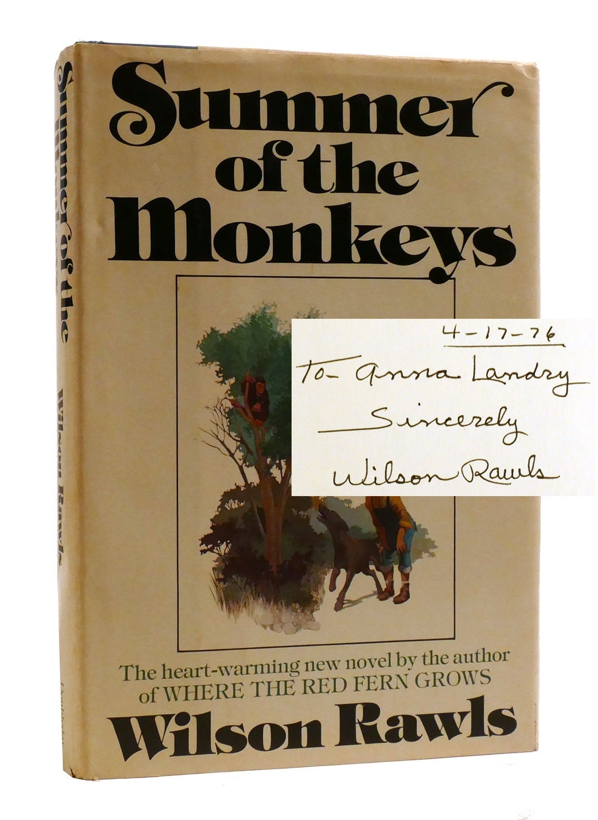 SUMMER OF THE MONKEYS; Signed | Wilson Rawls | First Edition