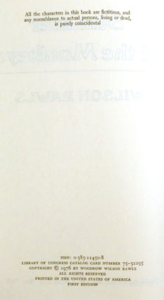 SUMMER OF THE MONKEYS; Signed