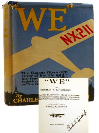 "WE"; Signed. Charles Lindbergh.