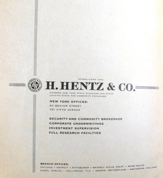 WALL STREET 1955; Investment Careers Procedures & Precepts