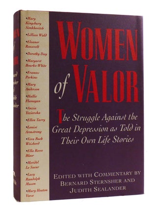 Item #194830 WOMEN OF VALOR; The Struggle Against the Great Depression As Told in Their Own Life...