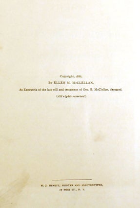 MCLELLAN'S OWN STORY; The War for the Union