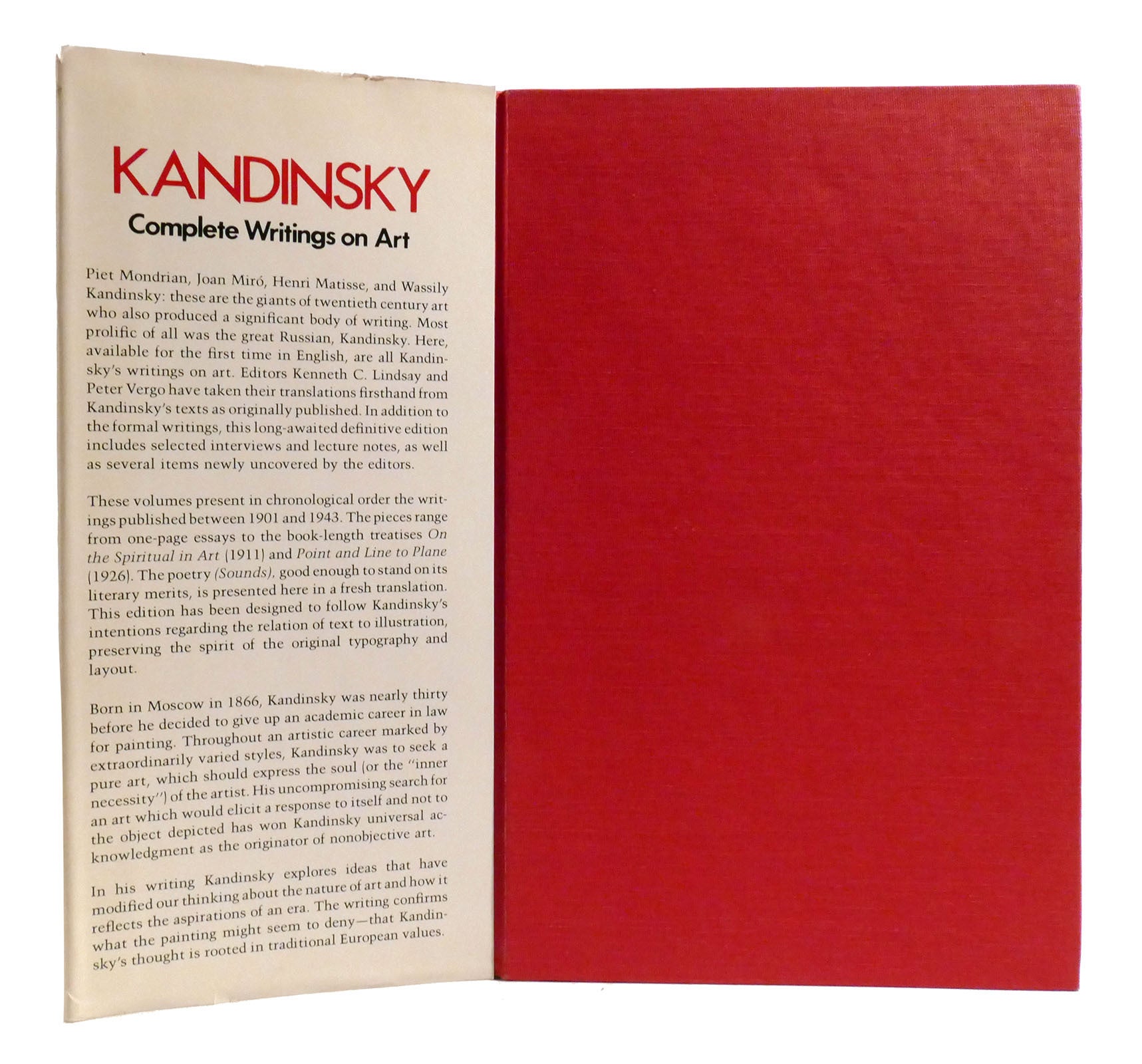 KANDINSKY; Complete Writings on Art | Peter Vergo Kandinsky