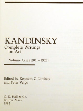 KANDINSKY; Complete Writings on Art