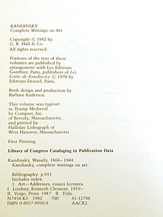 KANDINSKY; Complete Writings on Art