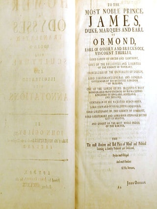 THE ILIAD AND THE ODYSSEY Homer His Odysses and Iliad Translated, Adorn'd with Sculpture, and Illustrated with Annotations, by John Ogilby, Esq.