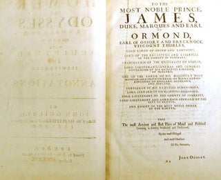 THE ILIAD AND THE ODYSSEY; Homer His Odysses and Iliad Translated, Adorn'd with Sculpture, and Illustrated with Annotations, by John Ogilby, Esq.