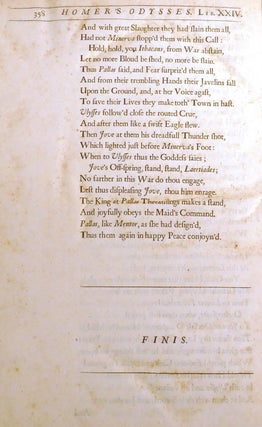 THE ILIAD AND THE ODYSSEY; Homer His Odysses and Iliad Translated, Adorn'd with Sculpture, and Illustrated with Annotations, by John Ogilby, Esq.