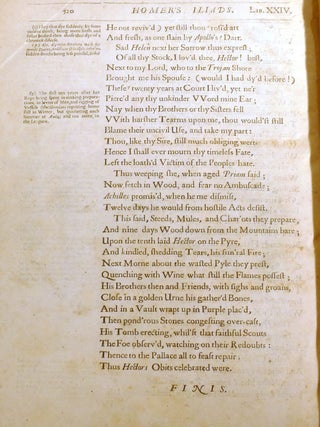 THE ILIAD AND THE ODYSSEY Homer His Odysses and Iliad Translated, Adorn'd with Sculpture, and Illustrated with Annotations, by John Ogilby, Esq.