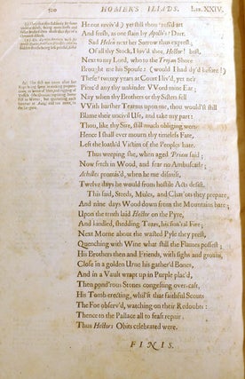 THE ILIAD AND THE ODYSSEY; Homer His Odysses and Iliad Translated, Adorn'd with Sculpture, and Illustrated with Annotations, by John Ogilby, Esq.