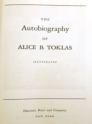 THE AUTOBIOGRAPHY OF ALICE B. TOKLAS