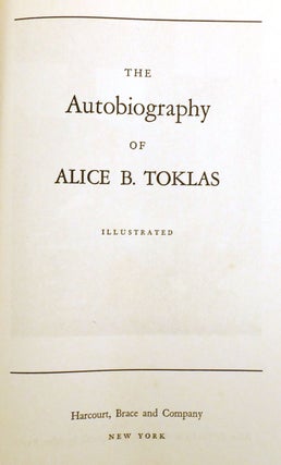 THE AUTOBIOGRAPHY OF ALICE B. TOKLAS