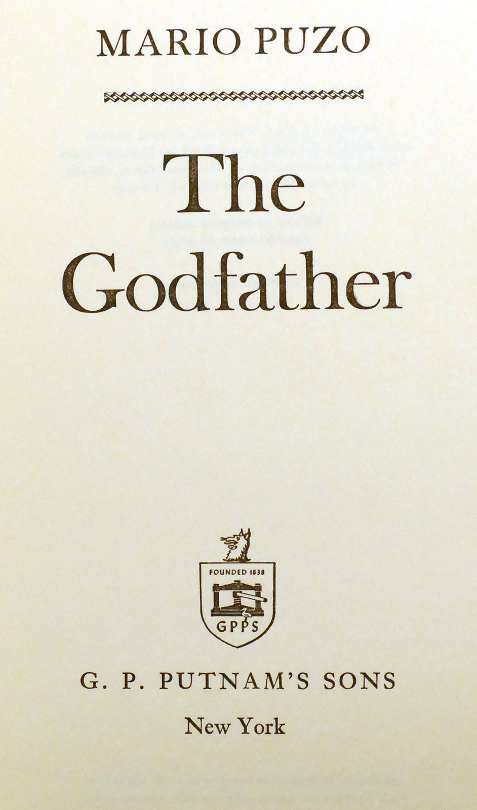 THE GODFATHER; Signed | Mario Puzo | First Edition; 14th Impression