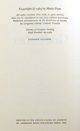 THE GODFATHER; Signed