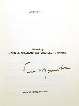 AMISTAD 2 WITH THE STORY THE BLUEST EYE; Uncorrected Page Proof Signed
