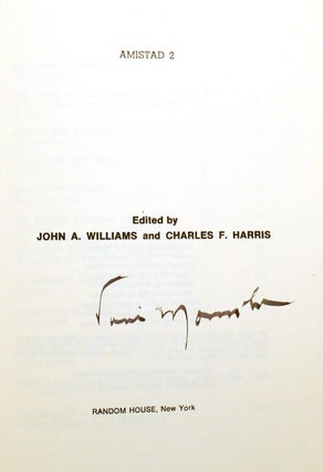 AMISTAD 2 WITH THE STORY THE BLUEST EYE; Uncorrected Page Proof Signed