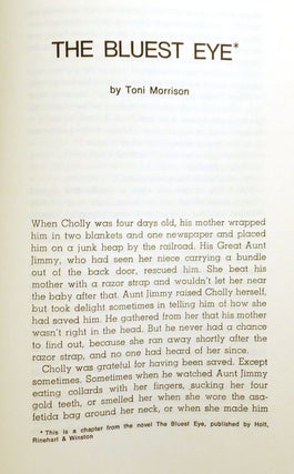AMISTAD 2 WITH THE STORY THE BLUEST EYE; Uncorrected Page Proof Signed