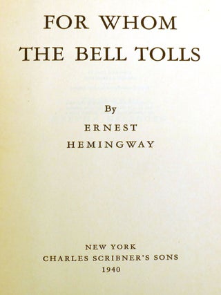 FOR WHOM THE BELL TOLLS