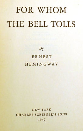 FOR WHOM THE BELL TOLLS