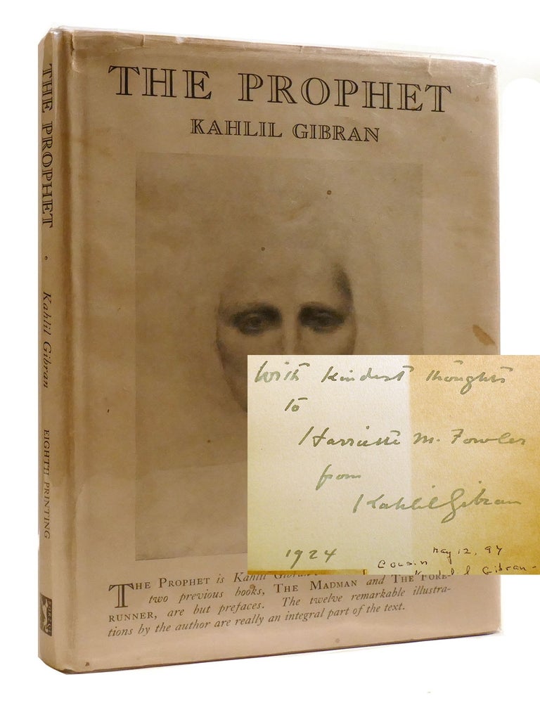 Item #197426 THE PROPHET; Signed. Kahlil Gibran.