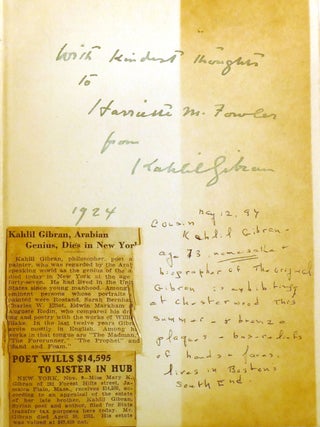 THE PROPHET; Signed