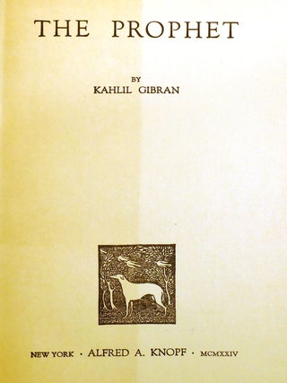 THE PROPHET; Signed