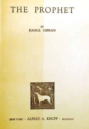 THE PROPHET; Signed