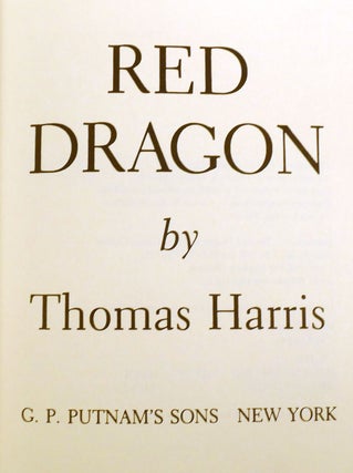 RED DRAGON; Signed