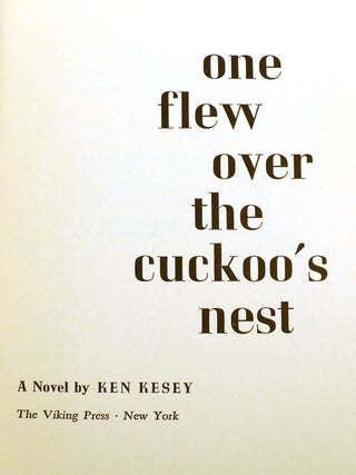 ONE FLEW OVER THE CUCKOO'S NEST; Signed