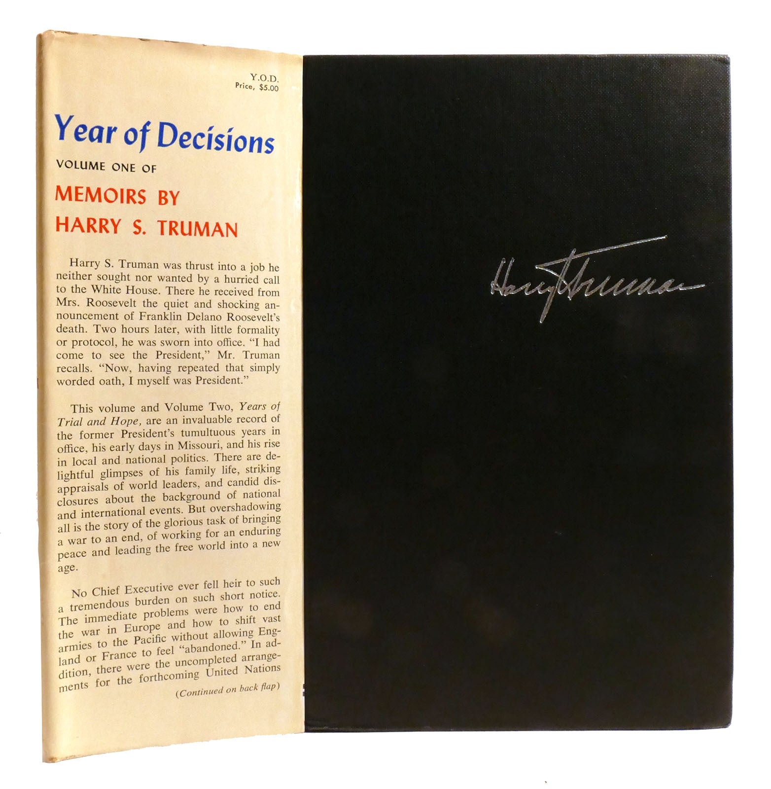 MEMOIRS OF HARRY S. TRUMAN 2 VOLUME SET Year of