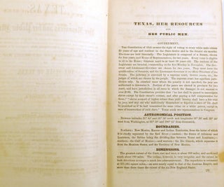 TEXAS; Her Resources and Her Public Men